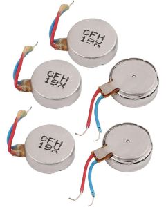 uxcell 5Pcs DC3V 12000RPM Mobile Vibrating Motor Flat Coin Vibration Mini Motor
