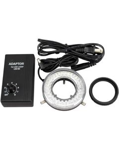 AmScope LED-64 64-LED Microscope Ring Light with Adapter