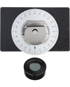 AmScope PZK Simple Polarizing Kit for Compound Microscopes, Graduated Round Stage, 1-1/8" Lens